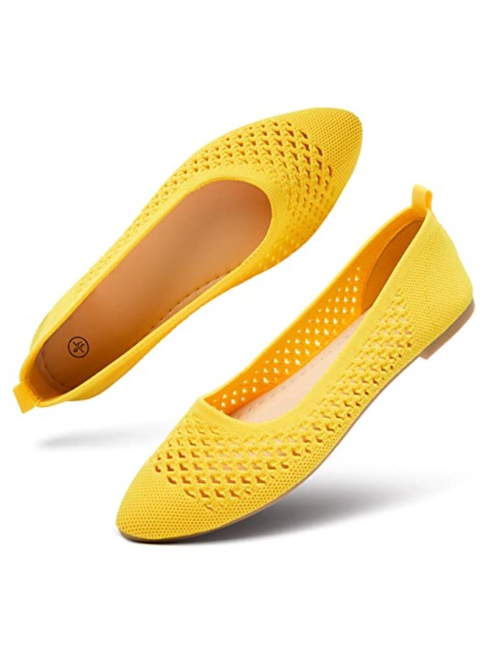 Women's Pointed Toe Ballet Flats Breathable Mesh Slip On Comfort Dress Shoes